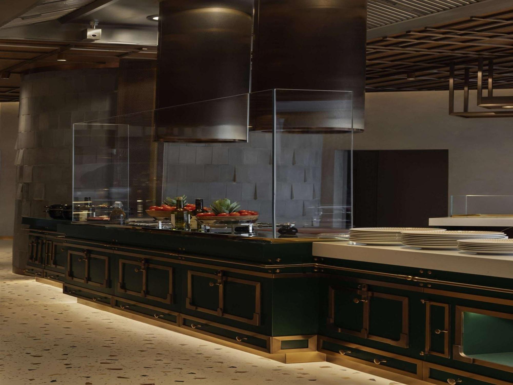 So/ Uptown Dubai Hotel Exterior foto A rendering of the open kitchen at the restaurant